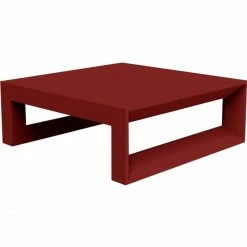 Lambert-shop 5 Vondom FRAME SUN CHAISE Tisch - 60x60x22 Cm - Rot