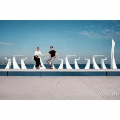 Vondom WING BAR Tisch - 50x76x100 Cm - Eis - Mit RGB LED + Akku -Lambert-shop unnamed file 1407