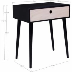 House Nordic Parma Nachttisch - 45x32x54.5 Cm - Schwarz -Lambert-shop unnamed file 1590