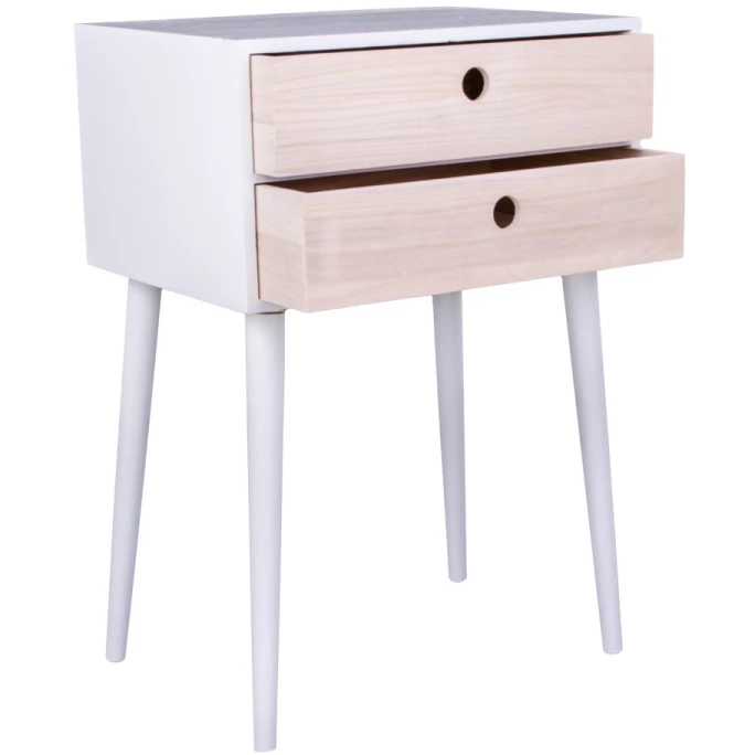 House Nordic Rimini Nachttisch - 45x32x65.5 Cm - Weiß 2 House Nordic Rimini Nachttisch - 45x32x65.5 Cm - Weiß – Bild 2