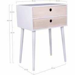 House Nordic Rimini Nachttisch - 45x32x65.5 Cm - Weiß 7 House Nordic Rimini Nachttisch - 45x32x65.5 Cm - Weiß -Lambert-shop unnamed file 1594