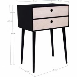 House Nordic Rimini Nachttisch - 45x32x65.5 Cm - Schwarz -Lambert-shop unnamed file 1598