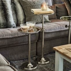 Riviera Maison Rivièra Maison Venice Beistelltisch - Ø 29 Cm - Höhe 52-84,5 Cm - Silberfarben -Lambert-shop unnamed file 161