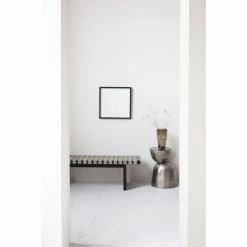 House Doctor Heena Beistelltisch - Ø 40 Cm - Höhe 55 Cm - Silberfarben -Lambert-shop unnamed file 1632