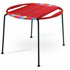 Remember TOGO Lounge-Tisch/Ottoman - Ø 43 Cm - Höhe 35 Cm - Red