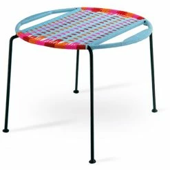 Lambert-shop 42 Remember TOGO Lounge-Tisch/Ottoman - Ø 43 Cm - Höhe 35 Cm - Blue