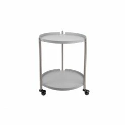 LEITMOTIV Thrill Beistelltisch - Höhe 52 Cm - Ø 42,5 Cm - Nickel-grey