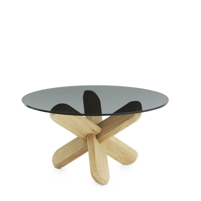 Normann Copenhagen Ding Tisch - Ø 75 Cm - Höhe 40 Cm - Smoke/oak 1 Normann Copenhagen Ding Tisch - Ø 75 Cm - Höhe 40 Cm - Smoke/oak