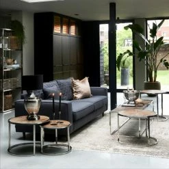 Riviera Maison Rivièra Maison Greenwich Beistelltische Im 2er-Set - 2er-Set - Ø45/60 Cm - Höhe 37/43 Cm - Silberfarben 5 Riviera Maison Rivièra Maison Greenwich Beistelltische Im 2er-Set - 2er-Set - Ø45/60 Cm - Höhe 37/43 Cm - Silberfarben -Lambert-shop unnamed file 171