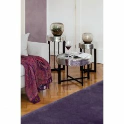 Fink Living Fink CARUS Beistelltisch Groß - Ø 55 Cm - Höhe 42 Cm - Vernickelt/schwarz -Lambert-shop unnamed file 1720