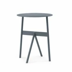Normann Copenhagen Stock Tisch - Höhe 46 Cm - Ø 37 Cm - Steel Blue