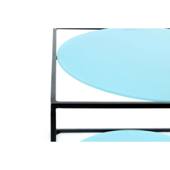 Kayoom Cody Beistelltisch - 50x50 Cm - Höhe 36 Cm - Blau/schwarz 5 Kayoom Cody Beistelltisch - 50x50 Cm - Höhe 36 Cm - Blau/schwarz – Bild 5