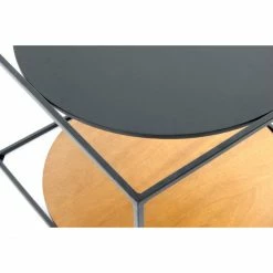 Kayoom Cody Beistelltisch - 50x50 Cm - Höhe 36 Cm - Braun/schwarz/schwarz -Lambert-shop unnamed file 1787