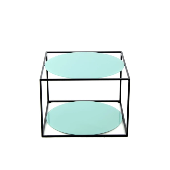 Kayoom Cody Beistelltisch - 50x50 Cm - Höhe 36 Cm - Grün/schwarz 2 Kayoom Cody Beistelltisch - 50x50 Cm - Höhe 36 Cm - Grün/schwarz – Bild 2