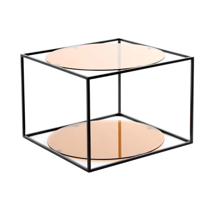 Kayoom Cody Beistelltisch - 50x50 Cm - Höhe 36 Cm - Terra/schwarz 1 Kayoom Cody Beistelltisch - 50x50 Cm - Höhe 36 Cm - Terra/schwarz