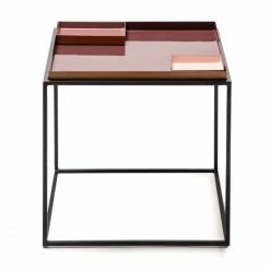 Kayoom Famosa Beistelltisch - 40 X 40 X 40 Cm - Violett / Rosé / Pink