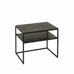 Lambert Miyu Nachttisch/Beistelltisch - 50x35 Cm - Höhe 40,5 Cm - Schwarz