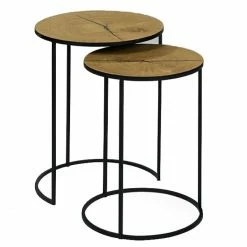 Lambert Liayo Beistelltischset - 48x35,5 Cm/ 52x40,5 Cm - Braun