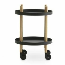 Normann Copenhagen Block Servierwagen Rund - H 64 X Ø 45 Cm - Black