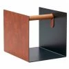 Lind DNA Bull Holzkorb + Beistelltisch - 32x38x31 Cm - Cognac/black/nature