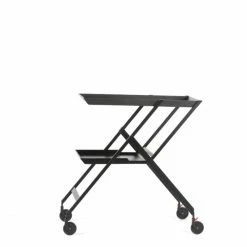 Alessi PLICO Servierwagen - 86x46x78 Cm - Schwarz