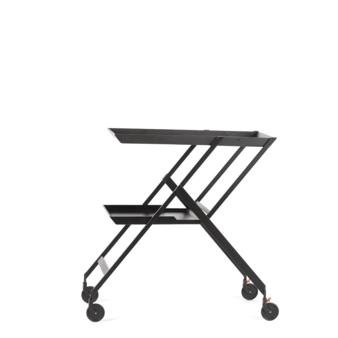 Alessi PLICO Servierwagen - 86x46x78 Cm - Schwarz 1 Alessi PLICO Servierwagen - 86x46x78 Cm - Schwarz