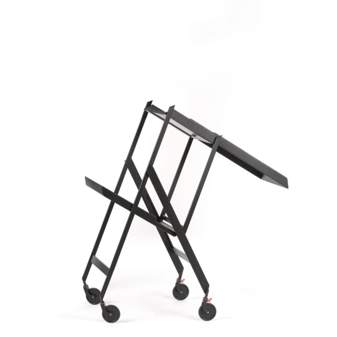 Alessi PLICO Servierwagen - 86x46x78 Cm - Schwarz 3 Alessi PLICO Servierwagen - 86x46x78 Cm - Schwarz – Bild 3