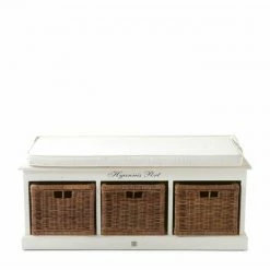 Lambert-shop 46 Riviera Maison Rivièra Maison Hyannis Hafenbank Mit Aufbewahrung - 110x40x48 Cm - White Sand