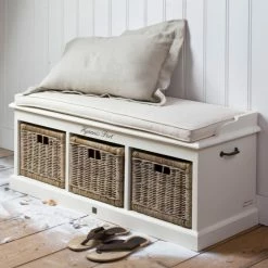 Riviera Maison Rivièra Maison Hyannis Hafenbank Mit Aufbewahrung - 110x40x48 Cm - White Sand -Lambert-shop unnamed file 1926