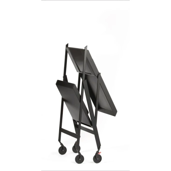 Alessi PLICO Servierwagen - 86x46x78 Cm - Schwarz 4 Alessi PLICO Servierwagen - 86x46x78 Cm - Schwarz – Bild 4