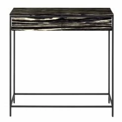 Lambert Mena Konsole Zebrano - Höhe 86 Cm - 85x34 Cm - Schwarz/weiß