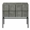 Lambert Ray Sideboard - Top 80x40x40 Cm - Höhe Gesamt 75 Cm - Grauschwarz/schwarz