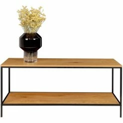 House Nordic Vita Fernsehtisch - 36x100 Cm - Höhe 45 Cm - Schwarzer Rahmen - Eichen-Tischplatte -Lambert-shop unnamed file 2104