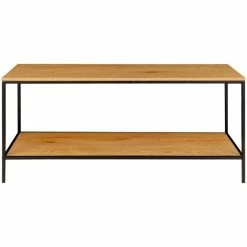 House Nordic Vita Fernsehtisch - 36x100 Cm - Höhe 45 Cm - Schwarzer Rahmen - Eichen-Tischplatte -Lambert-shop unnamed file 2105