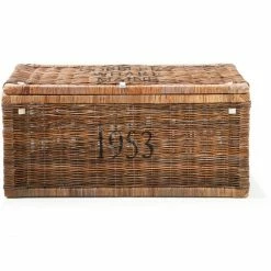 Riviera Maison Rivièra Maison Rustic Rattan Cobblers Wharf Truhe - 90x40x45 Cm - Brown