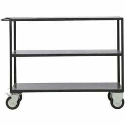 House Doctor Shelf Bodenregal Mit Rollen - 130x40x98 Cm - Schwarz