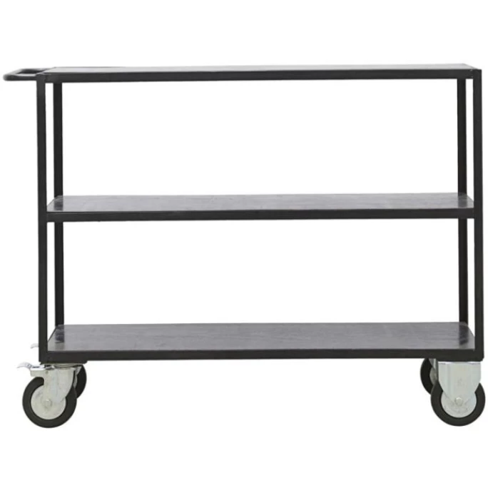 House Doctor Shelf Bodenregal Mit Rollen - 130x40x98 Cm - Schwarz 1 House Doctor Shelf Bodenregal Mit Rollen - 130x40x98 Cm - Schwarz