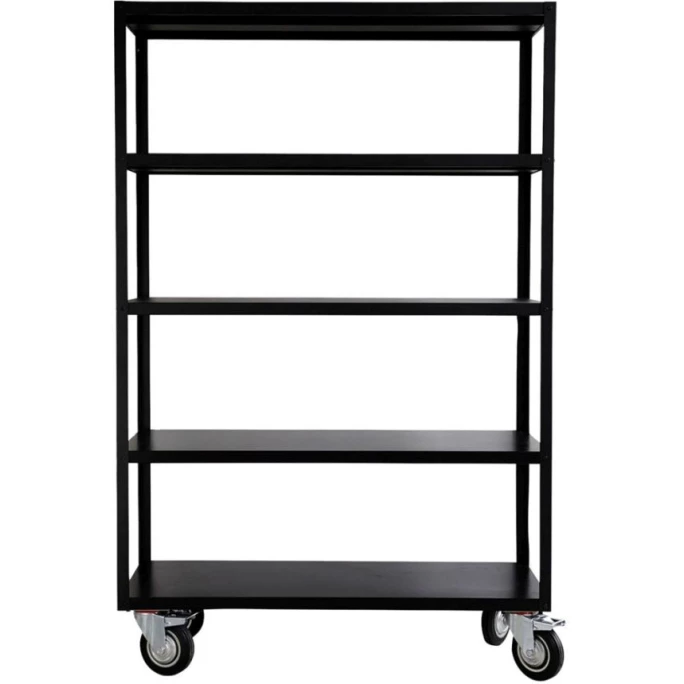 House Doctor Trolley Regal Mit Rollen - 120x45x180 Cm - Mattschwarz 1 House Doctor Trolley Regal Mit Rollen - 120x45x180 Cm - Mattschwarz