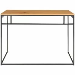 House Nordic Vita Schreibtisch - 45x100 Cm - Höhe 75 Cm - Schwarzer Rahmen - Eichen-Tischplatte -Lambert-shop unnamed file 2196