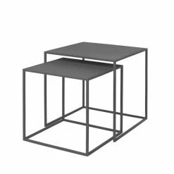 Blomus FERA Beistelltisch 2er Set - 35x35x35 + 40x40x40 Cm - Steel Gray