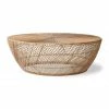 HK Living Wicker Couchtisch - Ø 100 Cm - Höhe 35 Cm - Natural