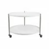 LEITMOTIV Thrill Kaffeetisch - Höhe 40 Cm - Ø 60 Cm - Nickel-white