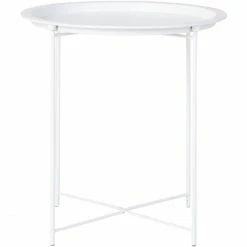 House Nordic Bastia Beistelltisch - 46,8x46,8 Cm - Höhe 50,5 Cm - Weiß
