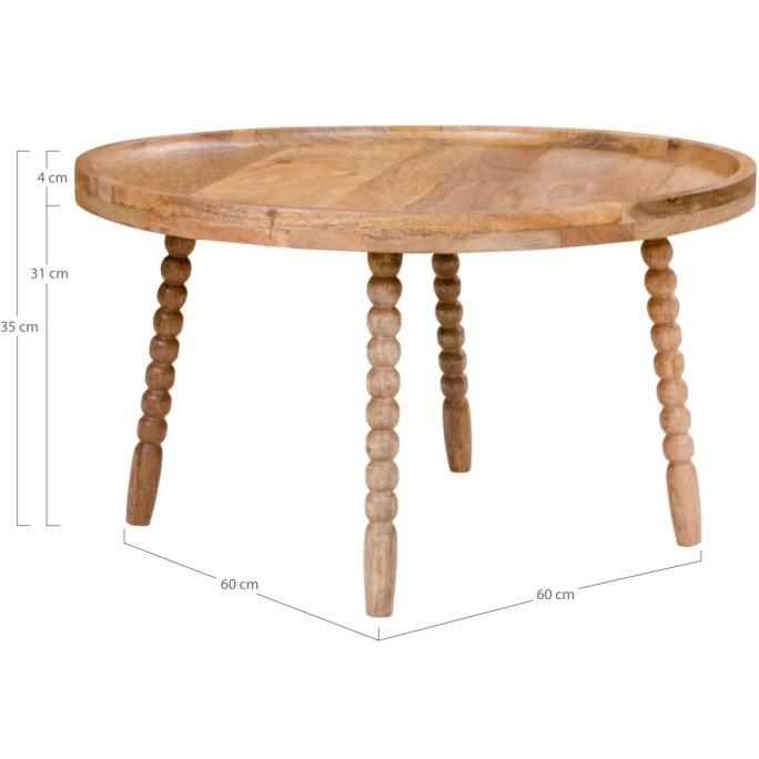 House Nordic Jammu Beistelltisch - 60x60 - Höhe 35 Cm - Natur 6 House Nordic Jammu Beistelltisch - 60x60 - Höhe 35 Cm - Natur – Bild 6