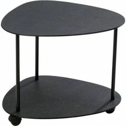 Lind DNA Hippo CURVE SLIM Tisch - 38x38x44 Cm - Black-anthracite/black