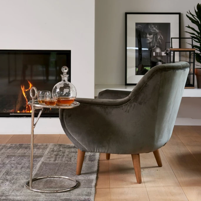 Riviera Maison Rivièra Maison Nolita Beistelltisch - Ø 35 Cm - Höhe 67 Cm - Silberfarben 6 Riviera Maison Rivièra Maison Nolita Beistelltisch - Ø 35 Cm - Höhe 67 Cm - Silberfarben – Bild 6