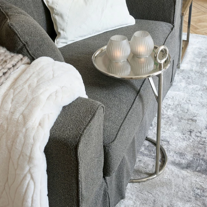 Riviera Maison Rivièra Maison Nolita Beistelltisch - Ø 35 Cm - Höhe 67 Cm - Silberfarben 10 Riviera Maison Rivièra Maison Nolita Beistelltisch - Ø 35 Cm - Höhe 67 Cm - Silberfarben – Bild 10