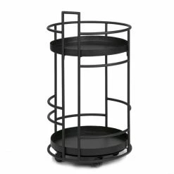 Lambert Tokyo Barwagen - Ø 44,5 Cm - Höhe 79,5 Cm / Tablett Ø 41 Cm - Schwarz