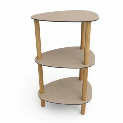 Lind DNA Curve Lounge Double Bull Tisch - 71,5x37x44 Cm - Warm Grey