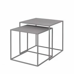 Blomus FERA Beistelltisch 2er Set - 35x35x35 + 40x40x40 Cm - Mourning Dove